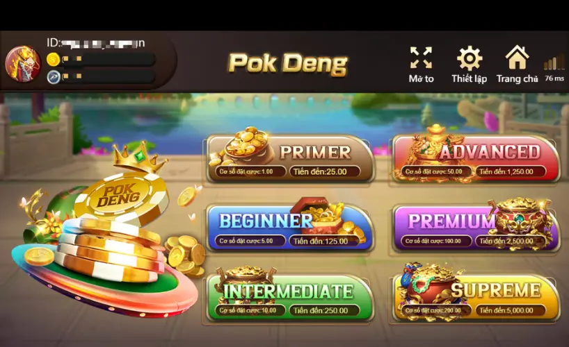 Game bài đổi thưởng Pok Deng 