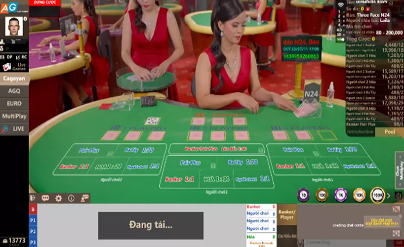 Giao diện sảnh 3 cây AG live casino