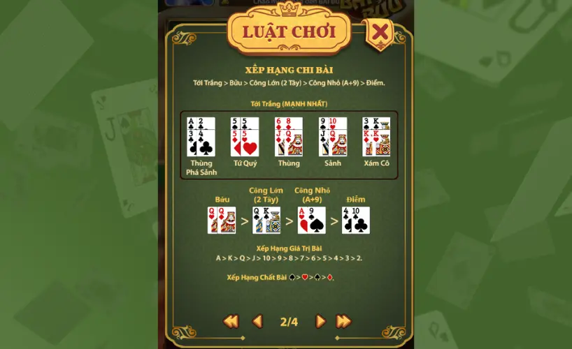 Luật chơi game bài bửu 